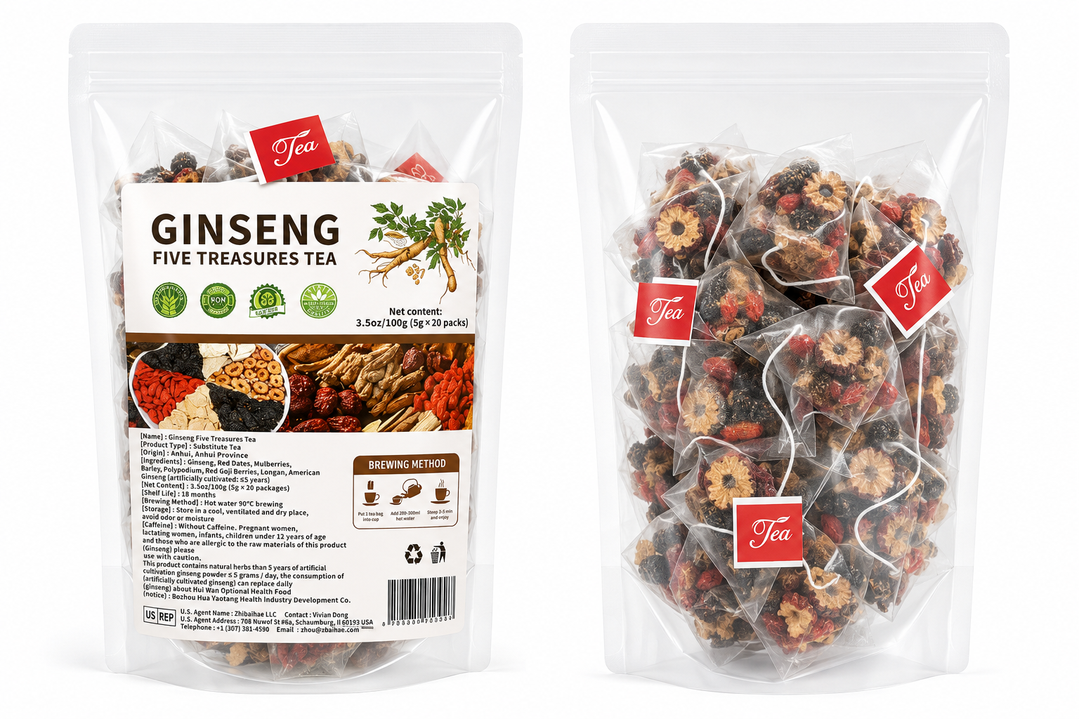 Ginseng Five Treasures Tea